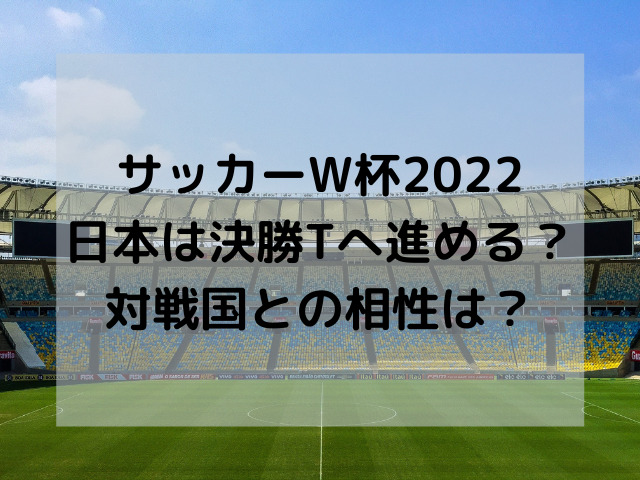 サッカーワールドカップ2022日本が決勝へ進む可能性ある？予選リーグ対戦国との相性も調べてみた